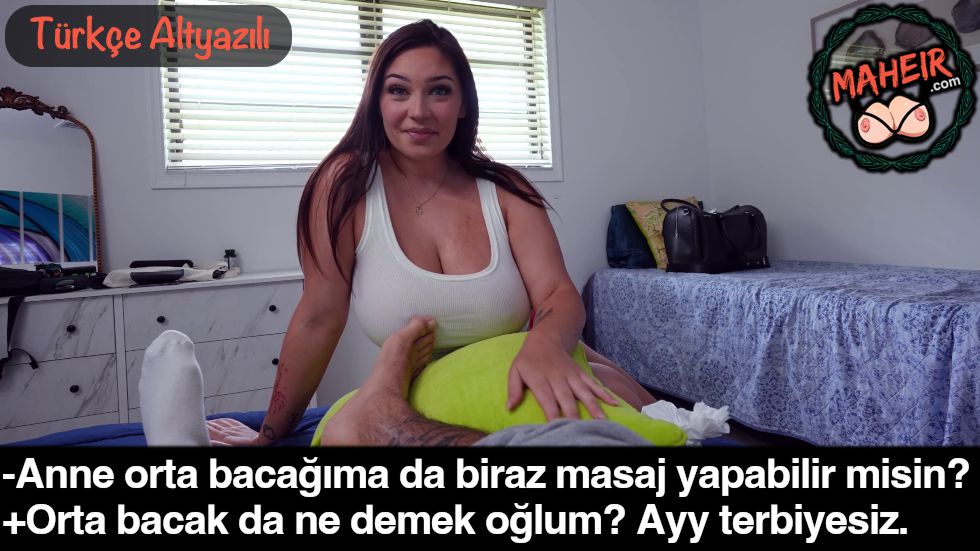 Ayağına Pansuman Yapan Annesinin Karpuz Gibi Memelerine Bakmaktan Siki Şahlandı