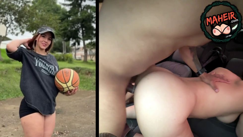 Basketbol Oynadığı Dolgun Kızın Amına Arabada Smaç Bastı
