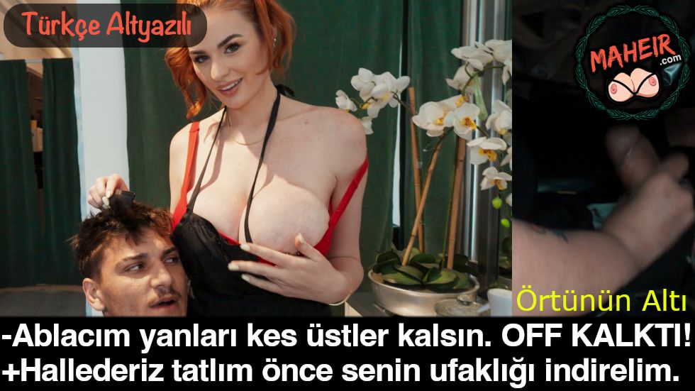 Kadın Berbere Örtünün Altından Sikini Elletti Yetmedi Koltuğa Domalttı