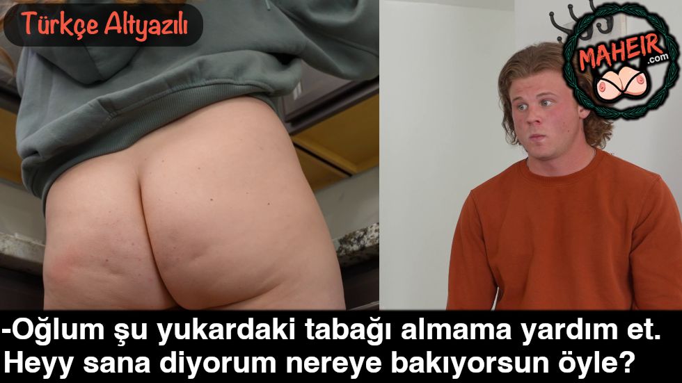 Evde Altsız Gezen Üvey Annesinin Götü Görünce Ağzının Suyu Aktı
