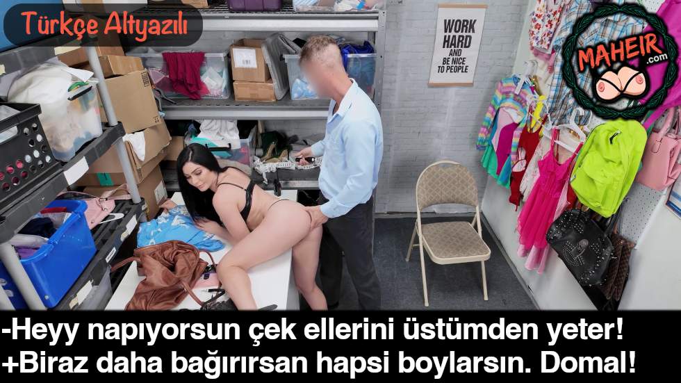 Mağazadan Ürün Aşıran Orospuyu Depoya Götürüp Cezasını Kesti