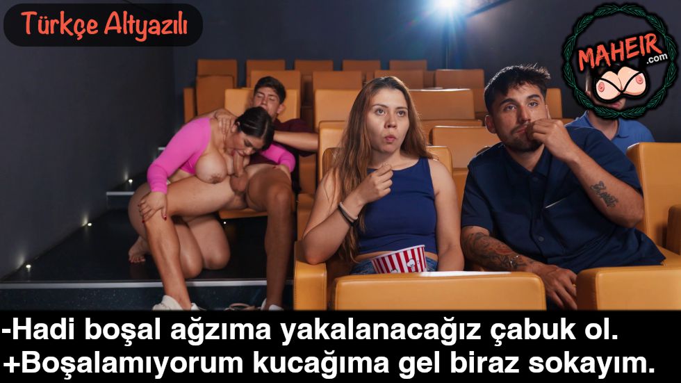 Sinemada Arka Koltuklarda Dolgun Manitayla Gizli Gizli Yiyiştiler
